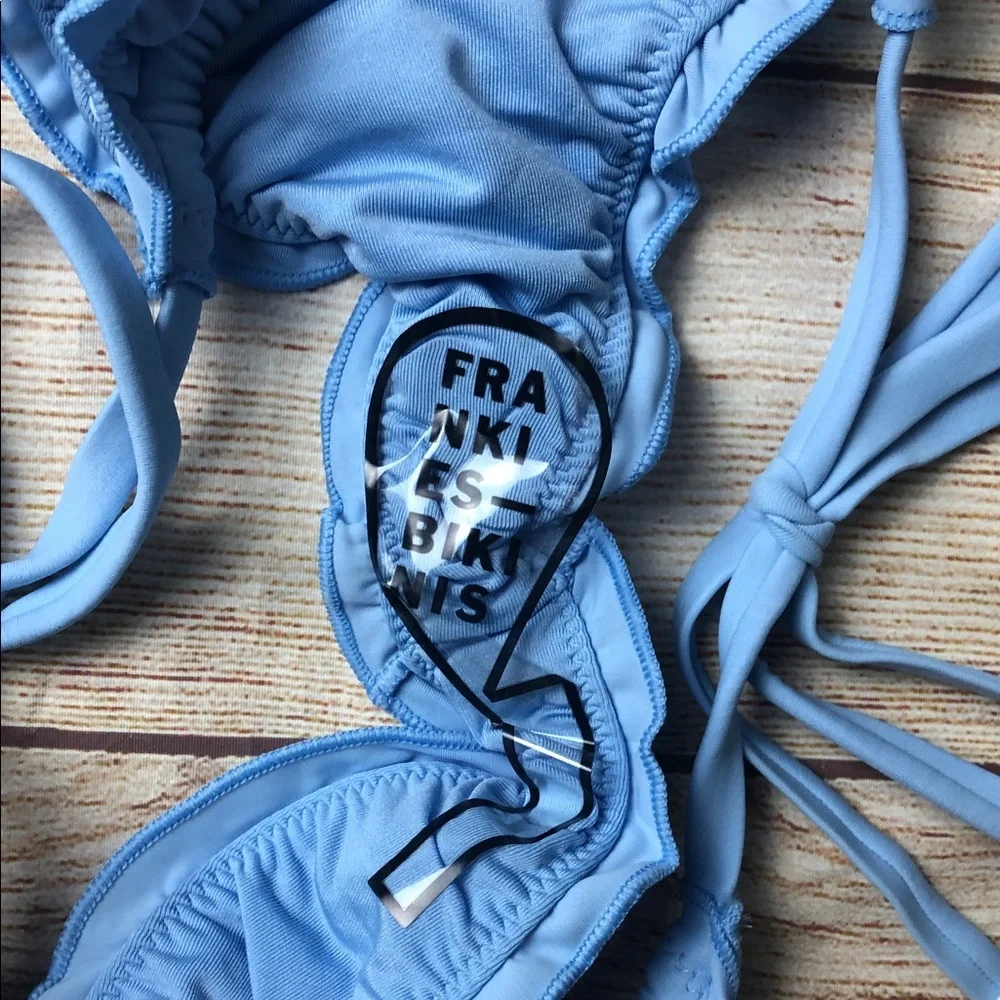 NWT Frankie's Bikinis x PINK‎ Sky Blue Bottom